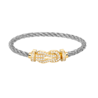 [Promax Jewelry]CHANCE LARGE 8 FIGURE BUCKLE FULLDIAMOND BRACELET GOLD