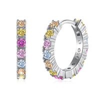 [Promax Jewelry]Radiant Colorful Round Cut Earrings