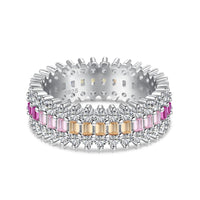 [Promax Jewelry]Ornate Colorful Radiant Cut Daily Ring