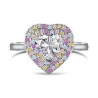 [Promax Jewelry]Delicate Ebullient Heart Shape Wedding Ring