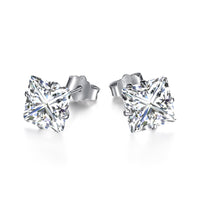 [Promax Jewelry]Stylish Shiny Square Center Stone Stud Earrings