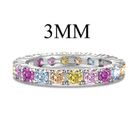 [Promax Jewelry]Dazzling Lustrous Round Cut Tennis Ring