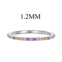 [Promax Jewelry]Ornate Colorful Round Cut Tennis Ring