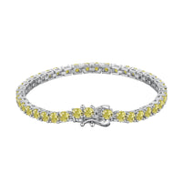 [Promax Jewelry]Ornate Dazzling Round Cut Tennis Bracelet