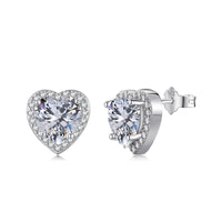 [Promax Jewelry]Sparkling Heart Shape Lover Earrings
