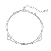 [Promax Jewelry]Dainty Double Layer Love Heart Bracelet