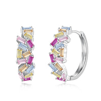 [Promax Jewelry]Dazzling Colorful Emerald Cut Daily Earrings