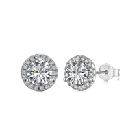 [Promax Jewelry]Classic Princess Round Shape Earrings
