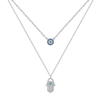 [Promax Jewelry]Demon Eye Hamsa Palm Necklace