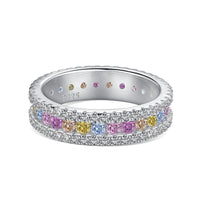 [Promax Jewelry]Delicate Colorful Round Cut Daily Ring