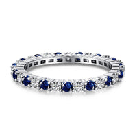[Promax Jewelry]Exquisite Colorful Round Cut Tennis Ring