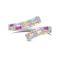 [Promax Jewelry]Charming Colorful Radiant Cut Adjustable Daily Ring