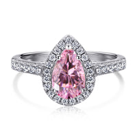 [Promax Jewelry]1.0 Carat Luxurious Resplendent Water Drop Shape Wedding Ring