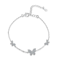 [Promax Jewelry]Delicate Butterfly Pendant Bracelet