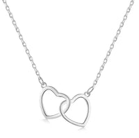 [Promax Jewelry]Sterling Silver Love Double Ring Necklace