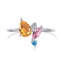 [Promax Jewelry]Radiant Colorful Multi Cut Daily Ring