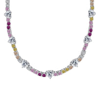 [Promax Jewelry]Delicate Colorful Rainbow Tennis Chain