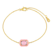 [Promax Jewelry]2.0 Carat Sparkling Colorful Emerald Cut Daily Bracelet