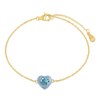 [Promax Jewelry]Sparkling Romantic Heart Shape Lover Bracelet