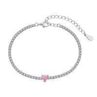 [Promax Jewelry]0.5 Carat Elegant Romantic Heart Shape Lover Bracelet