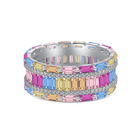 [Promax Jewelry]Dazzling Colorful Radiant Cut Party Ring