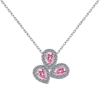 [Promax Jewelry]Elegant Flower Shape Pear Cut Necklace