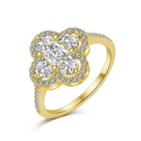 [Promax Jewelry]Luxurious Eternity Flower Shape Banquet Ring