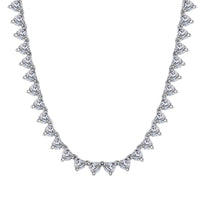 [Promax Jewelry]Ornate Heart Cut Tennis Necklace