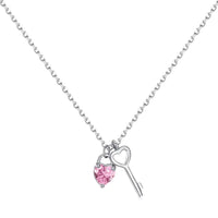 [Promax Jewelry]Unique Heart Shape Key Pendent Necklace