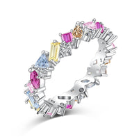[Promax Jewelry]Dazzling Polychromatic Multi cut Daily Ring