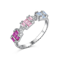 [Promax Jewelry]Unique Colorful Emerald Cut Party Ring