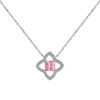 [Promax Jewelry]Exquisite Flower Shape Princess Cut Necklace