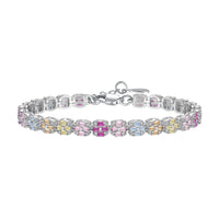 [Promax Jewelry]Delicate Colorful Emerald Cut Daily Bracelet