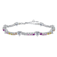 [Promax Jewelry]Romantic Heart Shape Round Cut Lover Bracelet