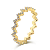 [Promax Jewelry]Delicate Enchanting Wave Shape Daily Ring