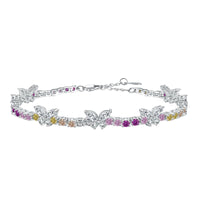 [Promax Jewelry]Ornate Colorful Butterfly Shape Round Cut Daily Bracelet