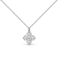 [Promax Jewelry]Heart-Shaped Four-Leaf Clover Bead Necklace