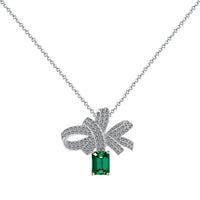 [Promax Jewelry]Luxurious Flower Shape Emerald Cut Necklace