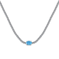 [Promax Jewelry]1.0 Carat Shining Oval Cut Necklace