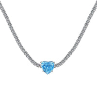 [Promax Jewelry]2.0 Carat Sparkling Tennis Heart Cut Necklace