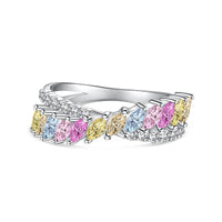 [Promax Jewelry]Unique Colorful Marquise Cut Daily Ring