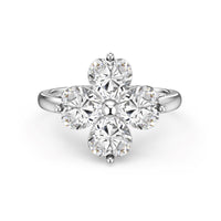 [Promax Jewelry]Heart-shaped Four-Leaf Clover Ball Ring
