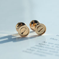 [Promax Jewelry]LOVE EARRINGS PINK GOLD 10MM