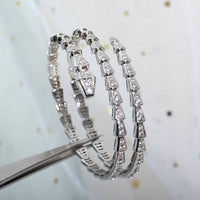 [Promax Jewelry]SERPENTI BRACELET SILVER DIAMOND DOUBLE ROW