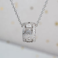 [Promax Jewelry]PARENTESI NECKLACE SILVER DIAMOND