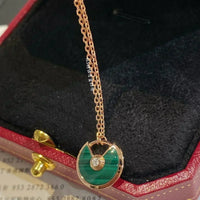 [Promax Jewelry]AMULETTE ROSE GOLD MALACHITE NECKLACE