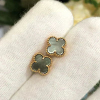 [Promax Jewelry]CLOVER MINI 9.5MM GRAY MOP EARRINGS