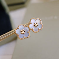 [Promax Jewelry]LUCKY PINK GOLD WHITE MOP EARRINGS
