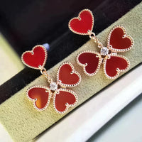 [Promax Jewelry]SWEET CLOVER CARNELIAN EARRINGS