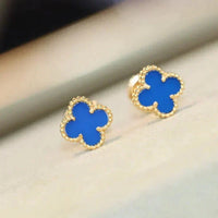 [Promax Jewelry]CLOVER MINI 9.5MM TURQUOISE EARRINGS